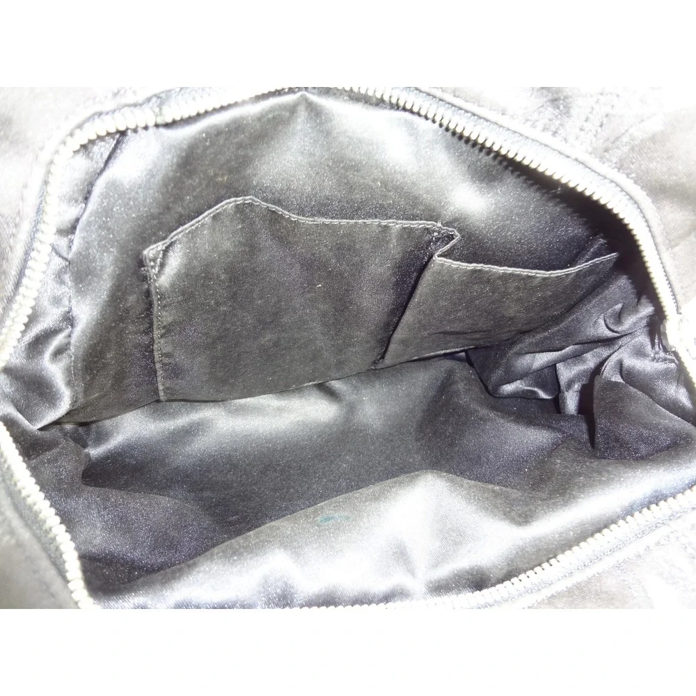 Coach Campbell Signature Hobo‎ Shoulder Bag in Black Metallic Black Leather Trim